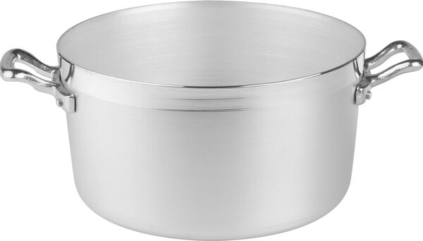 Pentole Agnelli Pentola Casseruola Alta 2 Manici in Alluminio cm 32 - Family