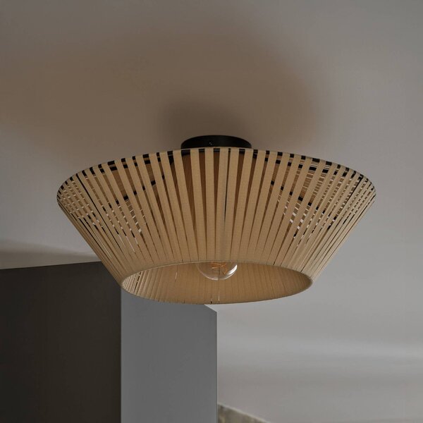 OSRAM Plafoniera soffitto Decor Stripes, dimmerabile, Crema / Ambra, Soggiorno / Sala da pranzo, Tessuto / Stoffa / Seta, Plafoniera
