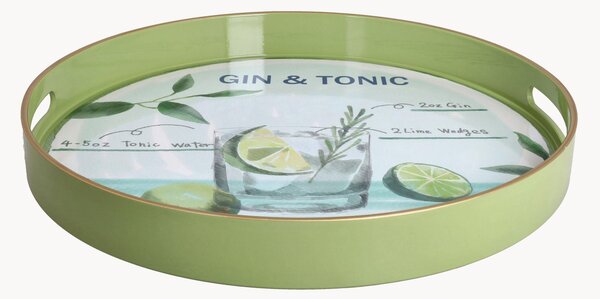 Vassoio rotondo per servire Gin & Tonic Summer Time