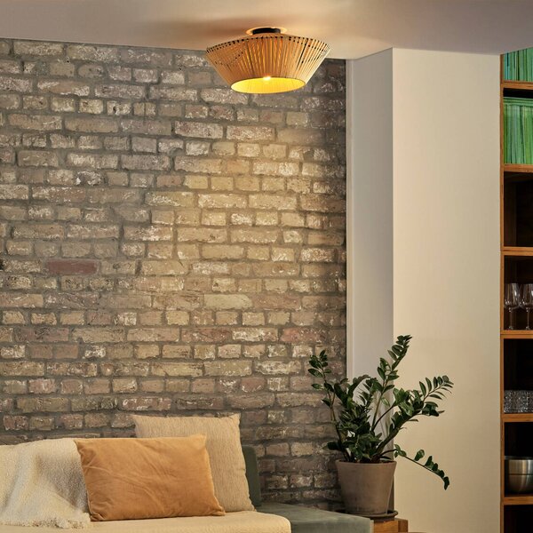 OSRAM Plafoniera soffitto Decor Stripes, dimmerabile, Crema / Ambra, Soggiorno / Sala da pranzo, Tessuto / Stoffa / Seta, Plafoniera