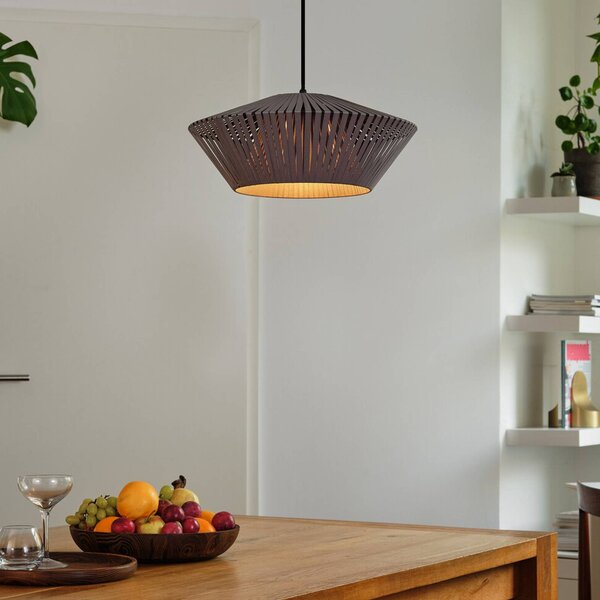 OSRAM Lampada a sospensione Decor Stripes, dimmerabile, Alluminio / Grigio / Zincato, Soggiorno / Sala da pranzo, Tessuto / Stoffa / Seta, Lampada a sospensione