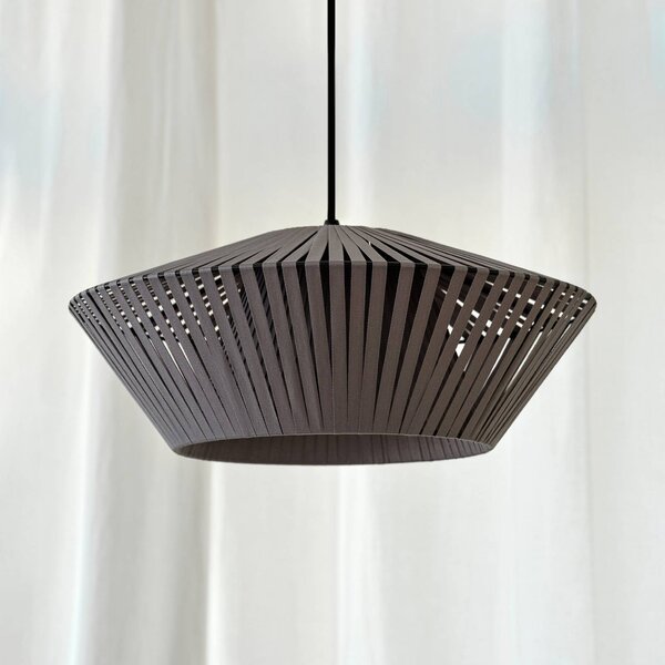 OSRAM Lampada a sospensione Decor Stripes, dimmerabile, Alluminio / Grigio / Zincato, Soggiorno / Sala da pranzo, Tessuto / Stoffa / Seta, Lampada a sospensione