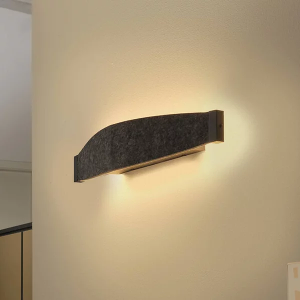 OSRAM Applique da parete a LED Decor Flat Felt, Alluminio / Grigio / Zincato, Soggiorno / Sala da pranzo, Alluminio, Moderno, Applique a LED
