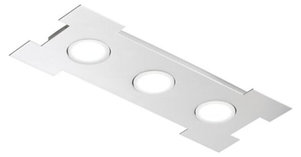 Plafoniera Contemporanea Atene Metallo Grigio Perla 3 Luci Gx53