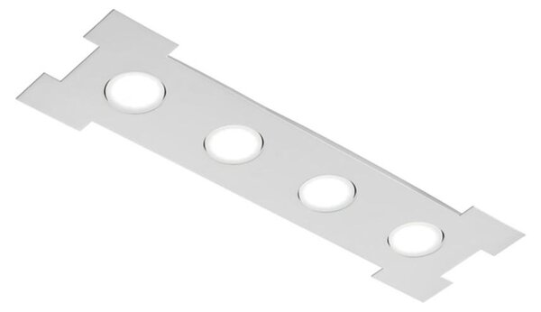 Plafoniera Contemporanea Atene Metallo Grigio Perla 4 Luci Gx53