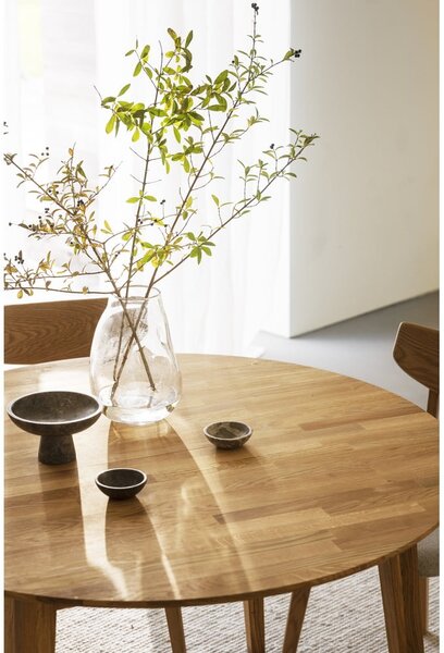Tavolo da pranzo rotondo pieghevole in legno di quercia in colore naturale ø 120 cm Filippa - Rowico