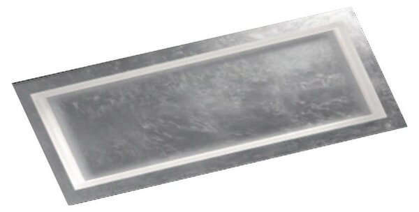 Plafoniera LED Square II 70x35cm con foglia d'argento