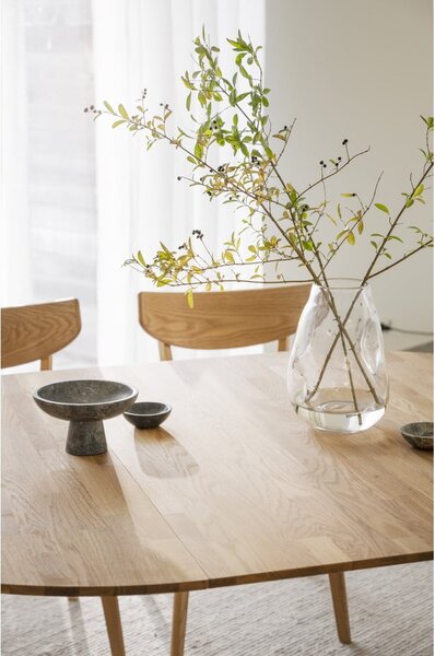 Tavolo da pranzo rotondo pieghevole in legno di quercia in colore naturale ø 120 cm Filippa - Rowico