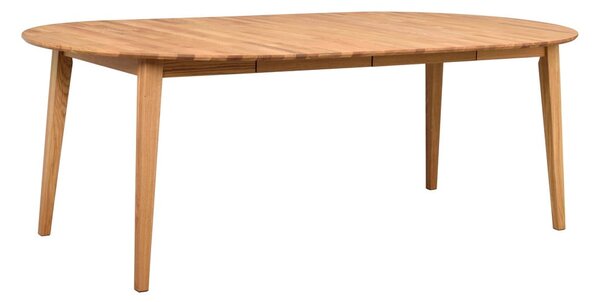 Tavolo da pranzo rotondo pieghevole in legno di quercia in colore naturale ø 120 cm Filippa - Rowico