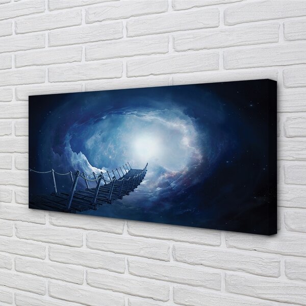 Quadro su tela Cloud Sky Bridge 100x50 cm
