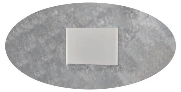Plafoniera Contemporanea Pixart Metallo Foglia Argento Led 36W