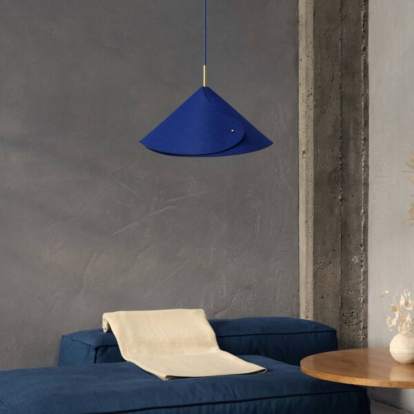 OSRAM Lampada a sospensione Decor Flip, dimmerabile, Blu, Soggiorno / Sala da pranzo, Tessuto / Stoffa / Seta, Lampada a sospensione