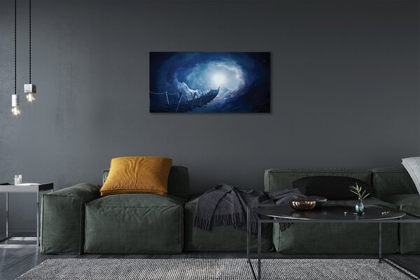 Quadro su tela Cloud Sky Bridge 100x50 cm