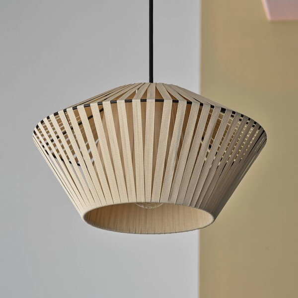 OSRAM Lampada a sospensione Decor Stripes, dimmerabile, Crema / Ambra, Soggiorno / Sala da pranzo, Tessuto / Stoffa / Seta, Lampada a sospensione