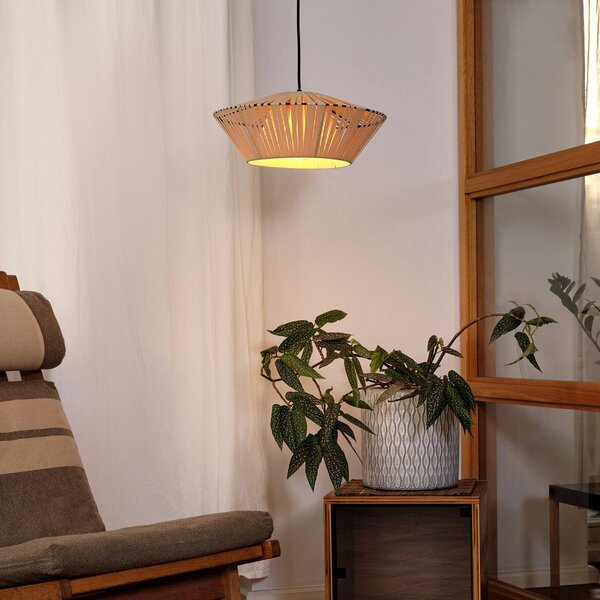 OSRAM Lampada a sospensione Decor Stripes, dimmerabile, Crema / Ambra, Soggiorno / Sala da pranzo, Tessuto / Stoffa / Seta, Lampada a sospensione