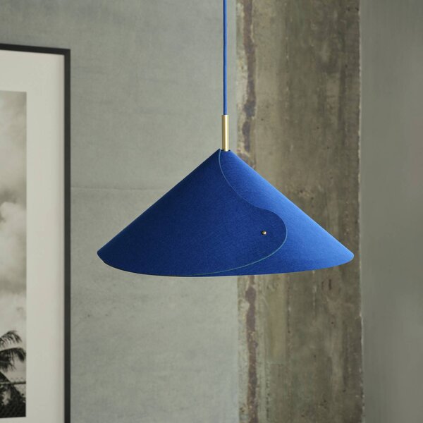 OSRAM Lampada a sospensione Decor Flip, dimmerabile, Blu, Soggiorno / Sala da pranzo, Tessuto / Stoffa / Seta, Lampada a sospensione