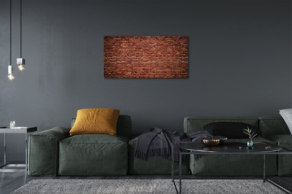 Quadro su tela Vintage muro di mattoni 100x50 cm