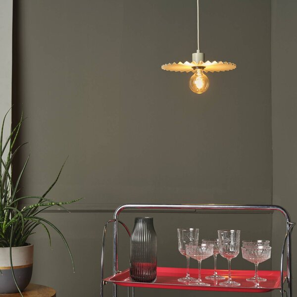 OSRAM Lampada a sospensione Decor Plissee, dimmerabile, Crema / Ambra, Soggiorno / Sala da pranzo, Metallo, Moderno, Lampada a sospensione