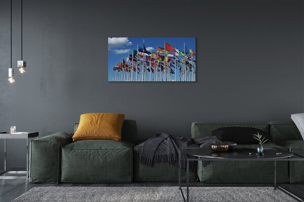 Quadro su tela Varie bandiere 100x50 cm