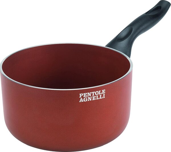 Pentole Agnelli Pentola Casseruola Antiaderente Eco Alta Diametro 18 cm in Alluminio colore Rosso - ECO Alta