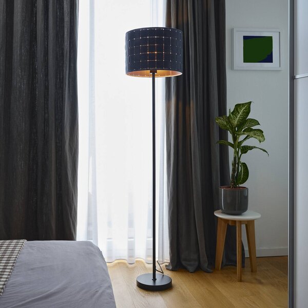 OSRAM Lampada da terra Decor Felt Weaving, Alluminio / Grigio / Zincato, Soggiorno / Sala da pranzo, Tessuto / Stoffa / Seta, Lampada da terra