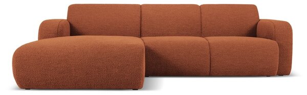 Divano angolare marrone in tessuto bouclé (angolo sinistro) Molino - Micadoni Home