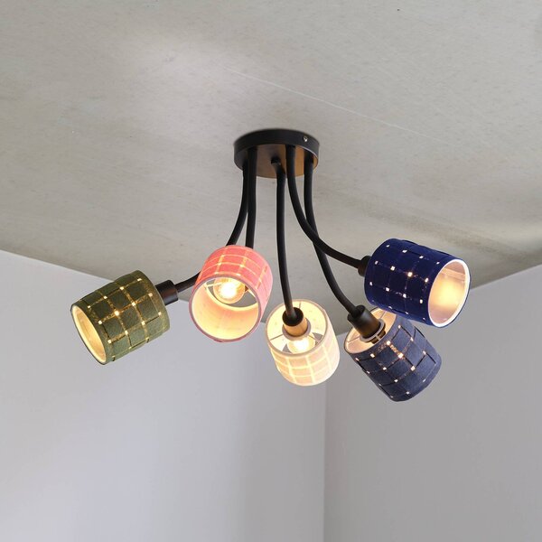 OSRAM Plafoniera soffitto Decor Felt Weaving Cans, dimmerabile, Multicolore, Soggiorno / Sala da pranzo, Tessuto / Stoffa / Seta, Plafoniera