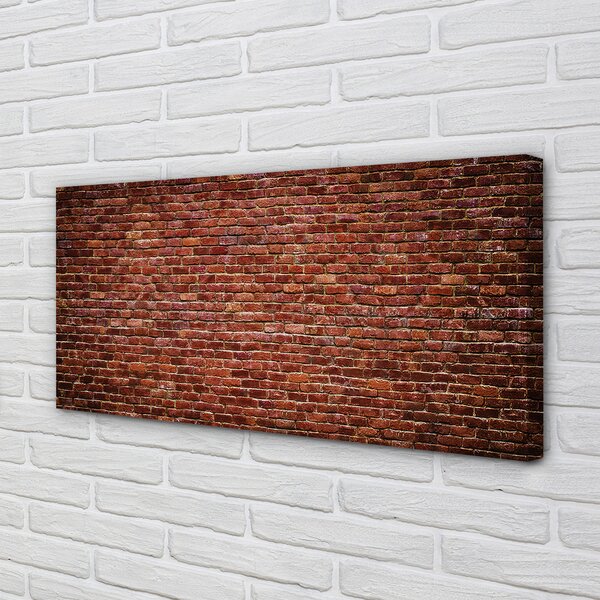 Quadro su tela Vintage muro di mattoni 100x50 cm