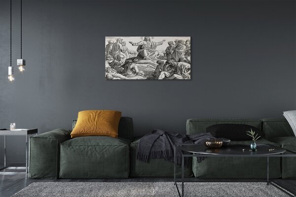 Quadro su tela Disegnare Gesù persone 100x50 cm
