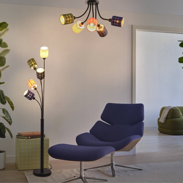 OSRAM Plafoniera soffitto Decor Felt Weaving Cans, dimmerabile, Multicolore, Soggiorno / Sala da pranzo, Tessuto / Stoffa / Seta, Plafoniera