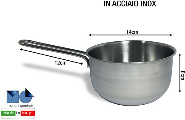 Montini Guerino Pentola Casseruola Conica cm 14 1 Manico - Daisy
