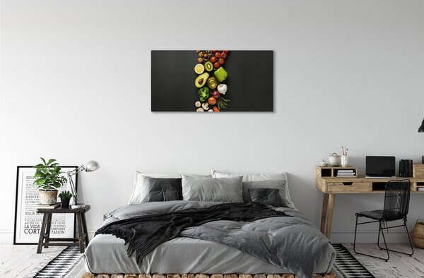 Quadro su tela Avocado Carrot Lemon 100x50 cm