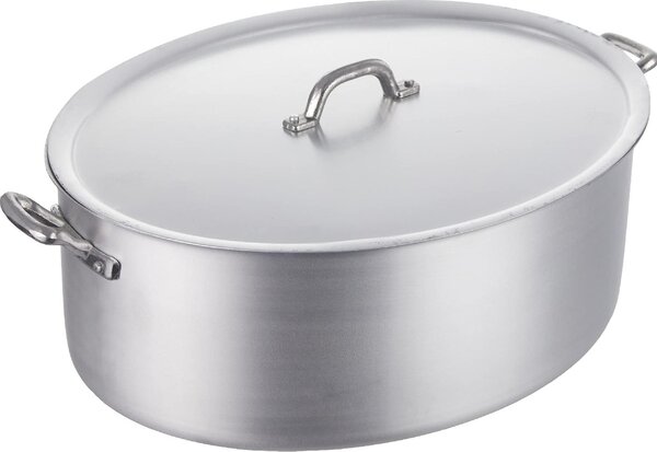 Pentole Agnelli Pentola Casseruola Ovale con Coperchio cm 36 - Family