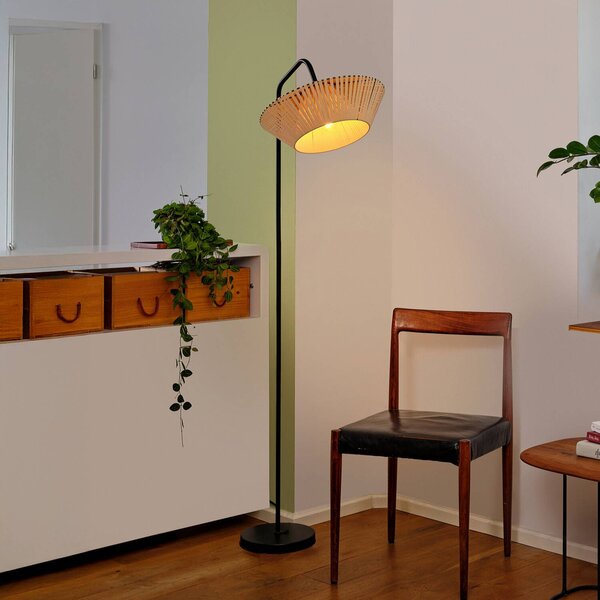 OSRAM Lampada da terra Decor Stripes, Crema / Ambra, Soggiorno / Sala da pranzo, Tessuto / Stoffa / Seta, Lampada da terra