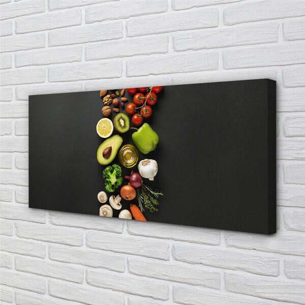 Quadro su tela Avocado Carrot Lemon 100x50 cm