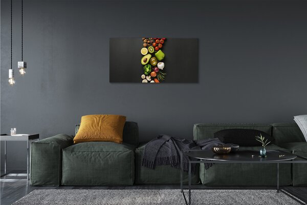 Quadro su tela Avocado Carrot Lemon 100x50 cm