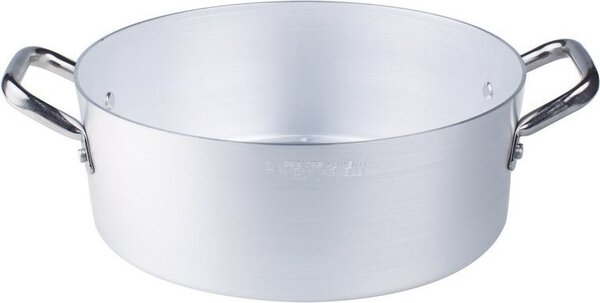 Pentole Agnelli Pentola Casseruola Bassa in Alluminio Puro 32 cm con Manici in Acciaio Inox - PCMX0632