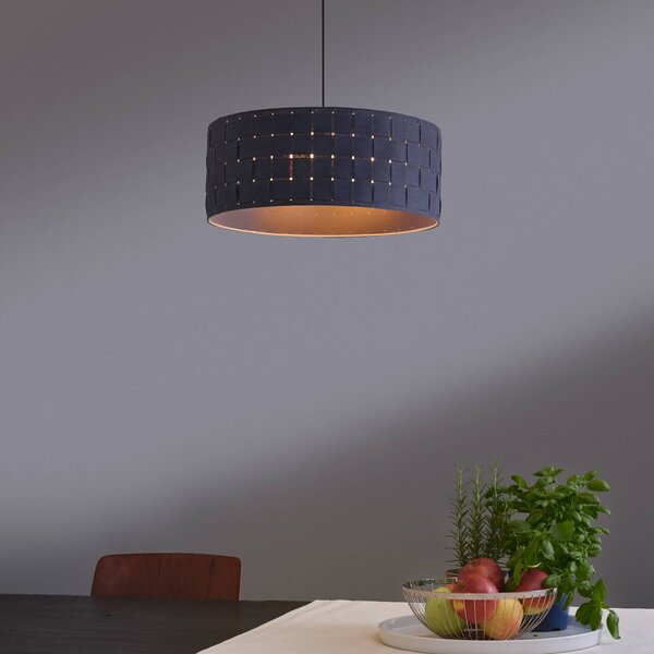 OSRAM Lampada a sospensione Decor Felt Weaving, dimmerabile, Alluminio / Grigio / Zincato, Soggiorno / Sala da pranzo, Tessuto / Stoffa / Seta, Lampada a sospensione