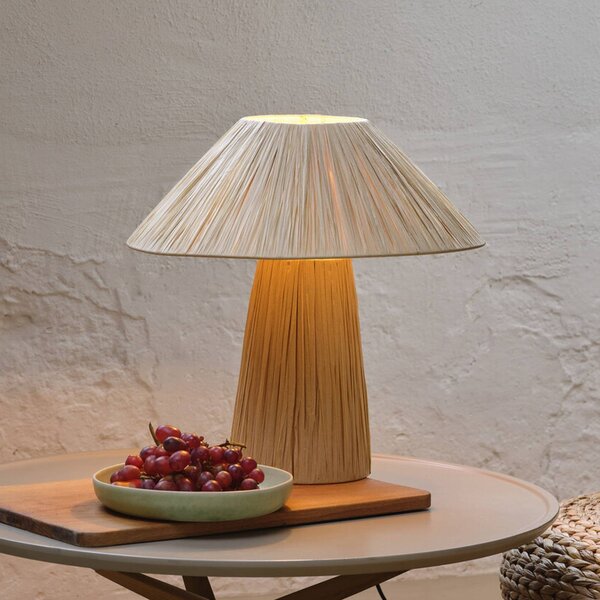 OSRAM Lampada da tavolo Decor Bamboo Paper Hut, Marrone / Ruggine, Soggiorno / Sala da pranzo, bambù, Campagna / Rustiche, Lampada da tavolo