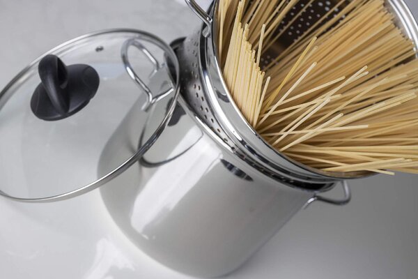 BARAZZONI Pentola Cuoci Pasta Pastaiola in Acciaio Inox cm 22 con Cestello Scolapasta - Cuoci e Vedi