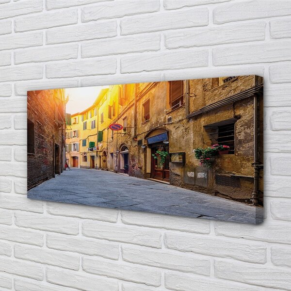 Quadro su tela Edifici in Italy Street 100x50 cm