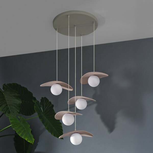 OSRAM Lampada a sospensione Decor Pearl, dimmerabile, Crema / Ambra, Soggiorno / Sala da pranzo, Tessuto / Stoffa / Seta, Moderno, Lampada a sospensione