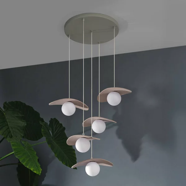 OSRAM Lampada a sospensione Decor Pearl, dimmerabile, Crema / Ambra, Soggiorno / Sala da pranzo, Tessuto / Stoffa / Seta, Moderno, Lampada a sospensione