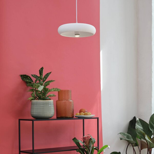 OSRAM Lampada a sospensione Decor Plaster Pure, dimmerabile, Bianco / Opale, Soggiorno / Sala da pranzo, Gesso / Argilla, Lampada a sospensione