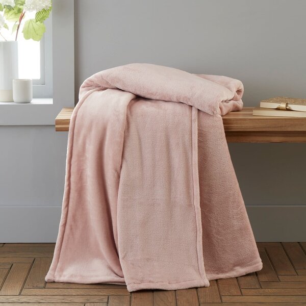 Coperta rosa chiaro in micropile 130x170 cm Raschel Velvet – Catherine Lansfield
