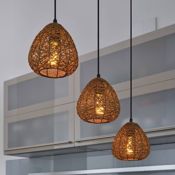 OSRAM Lampada a sospensione Decor Paper Drop, dimmerabile, Marrone / Ruggine, Soggiorno / Sala da pranzo, Carta / Lunolit / Lunopal, Campagna / Rustiche, Lampada a sospensione
