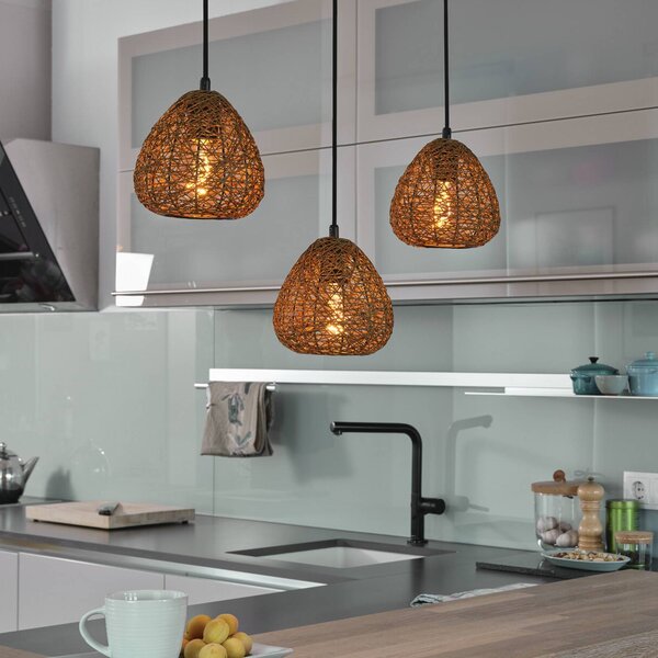 OSRAM Lampada a sospensione Decor Paper Drop, dimmerabile, Marrone / Ruggine, Soggiorno / Sala da pranzo, Carta / Lunolit / Lunopal, Campagna / Rustiche, Lampada a sospensione