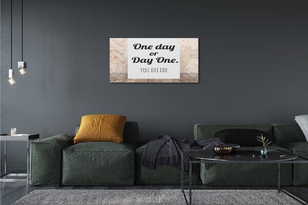 Foto quadro su tela Iscrizione nera su uno sfondo bianco 100x50 cm