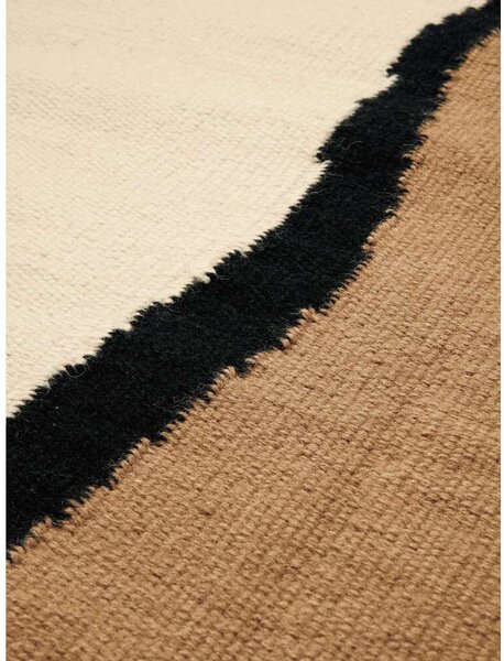 Ferm LIVING - Soil Kelim Rug 170x240 Dark Sabbia/Off-White ferm LIVING