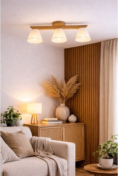 Plafoniera ANTONIO 3xE14/40W/230V rovere
